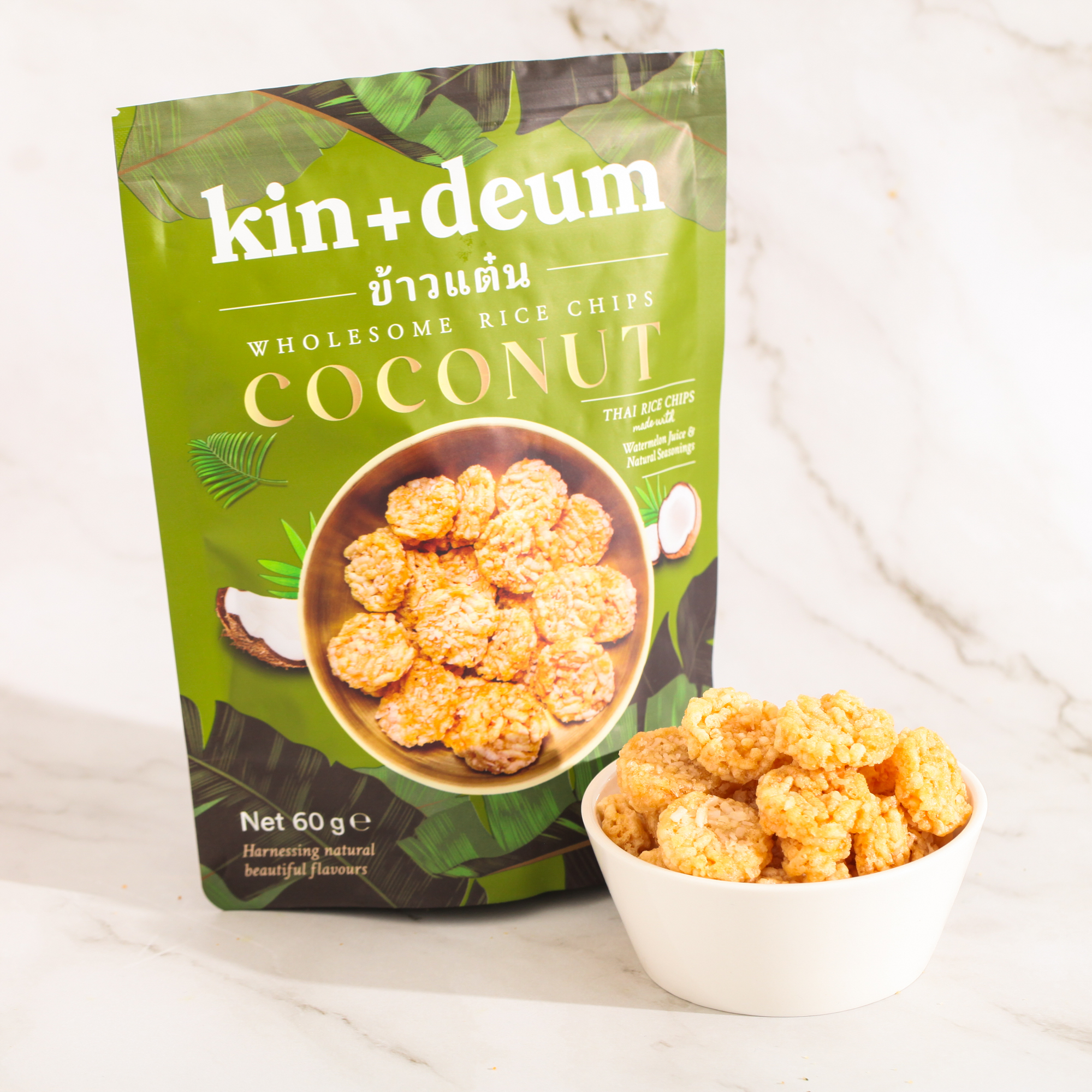 Coconut Rice Chips - kin+deum