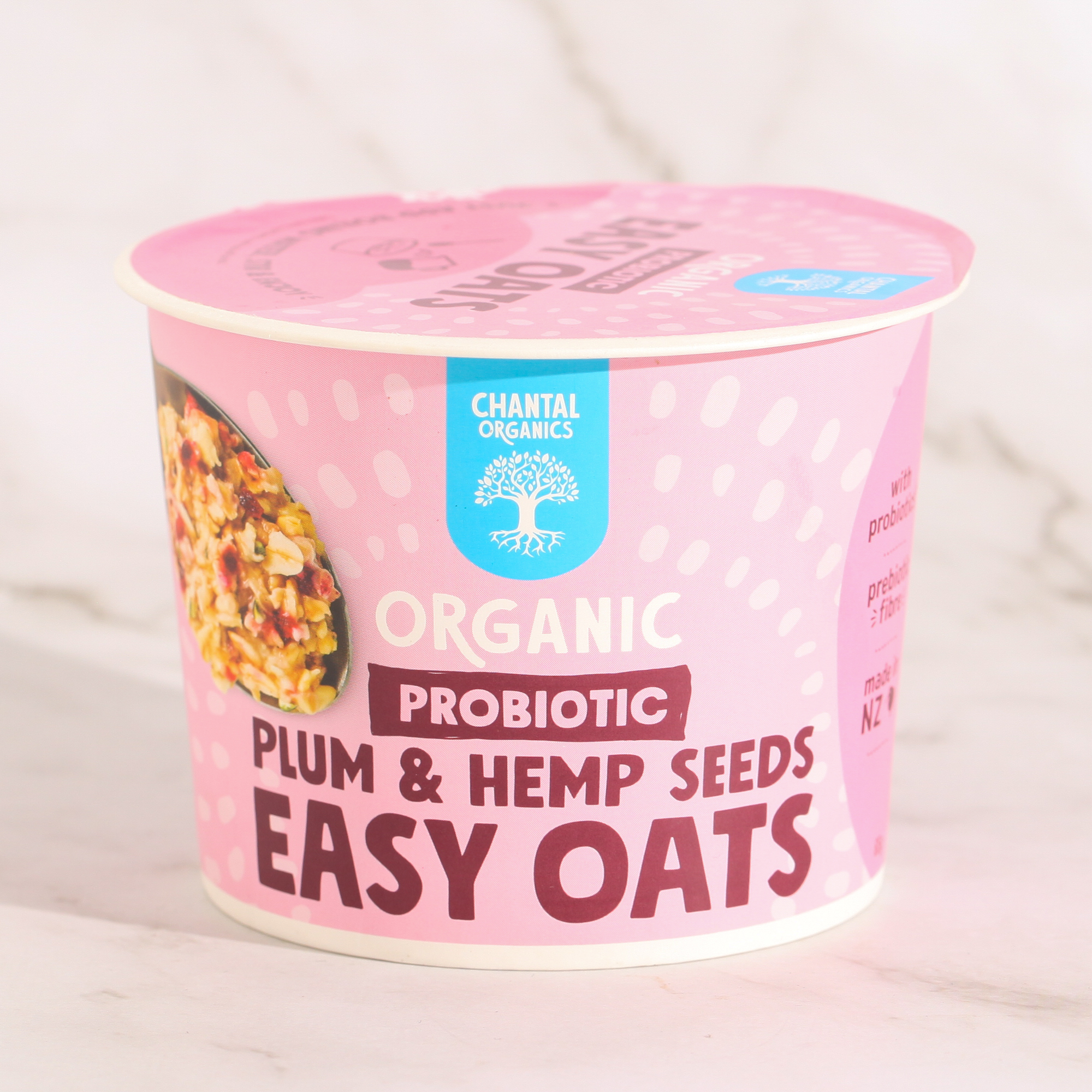 Probiotic Easy Oats Plum & Hemp Seeds - Chantal Organics