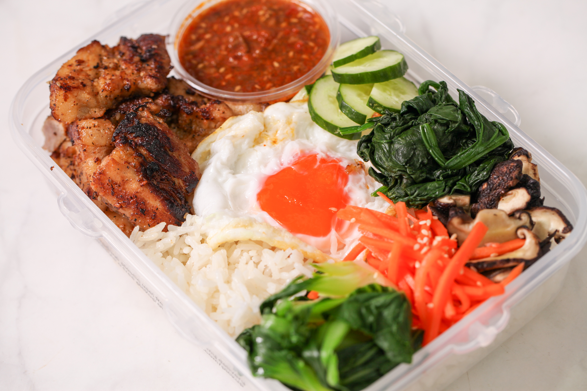 Bibimbap with Pork Belly Rice Bowl