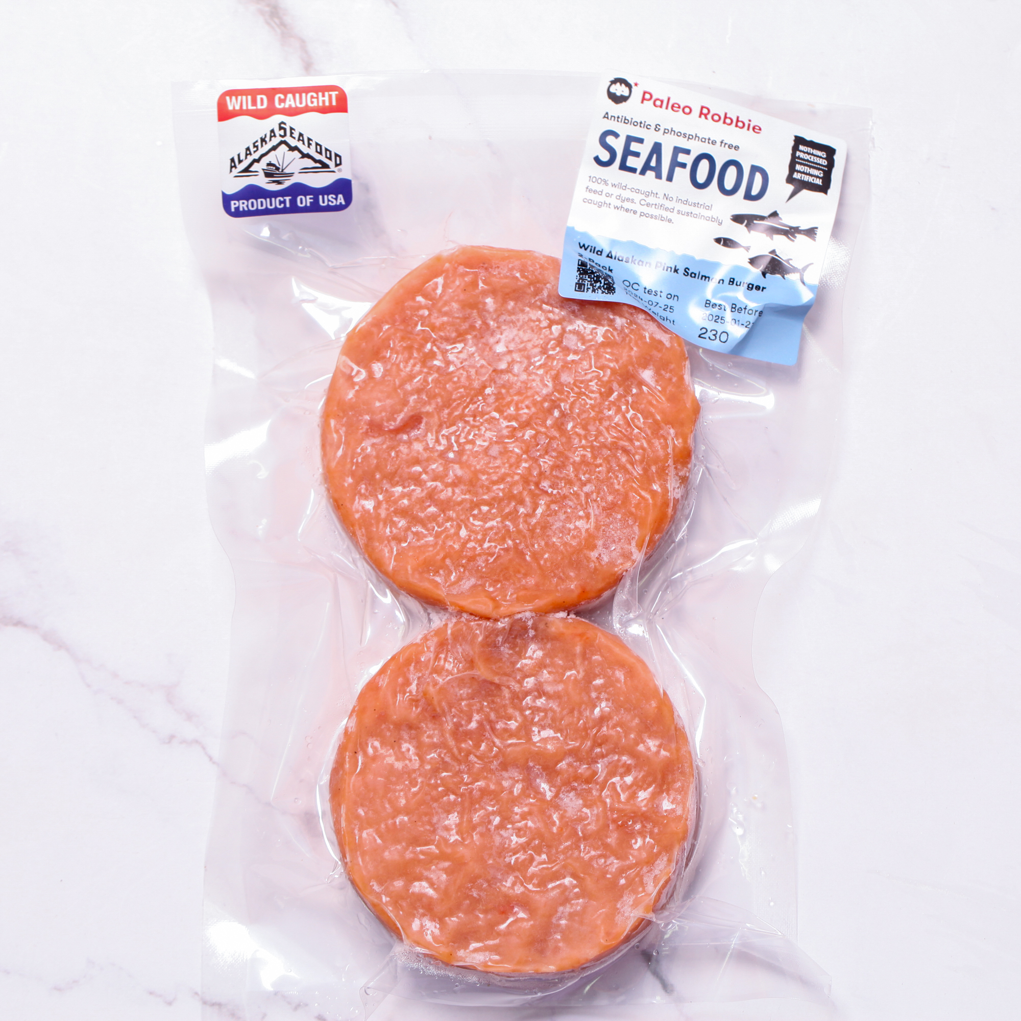 Wild Alaskan Pink Salmon Burger 2-Pack