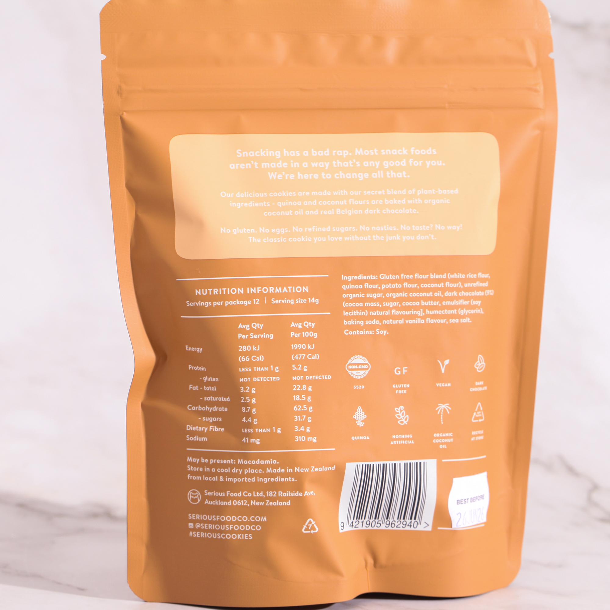 Organic Chocolate Chip Cookies - Serious Food Co