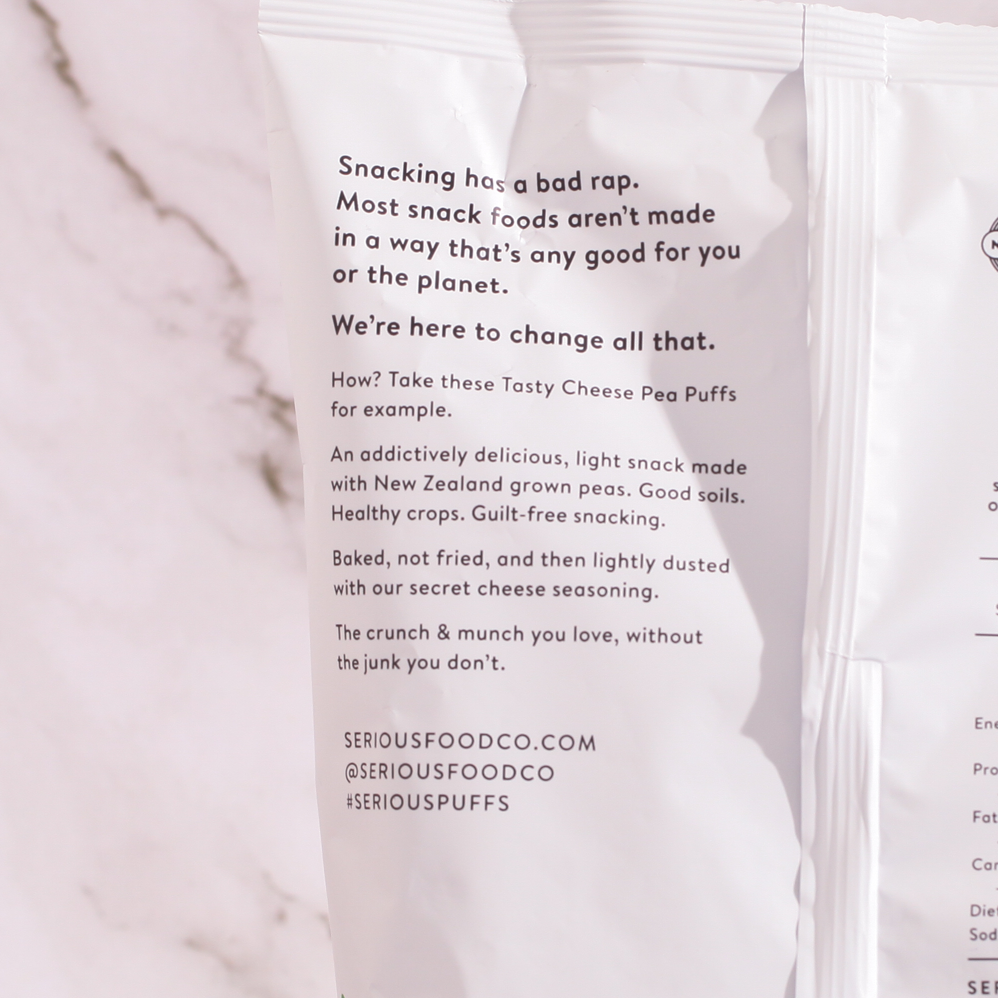Organic Pea Puffs, Tasty Cheese - Serious Food Co*