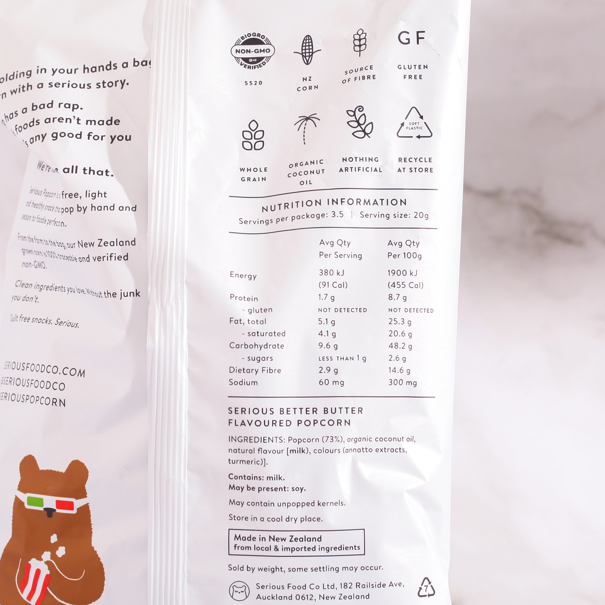 Organic Popcorn, Better Butter - Serious Food Co*