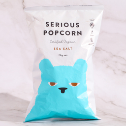 Organic Popcorn, Sea Salt - Serious Food Co