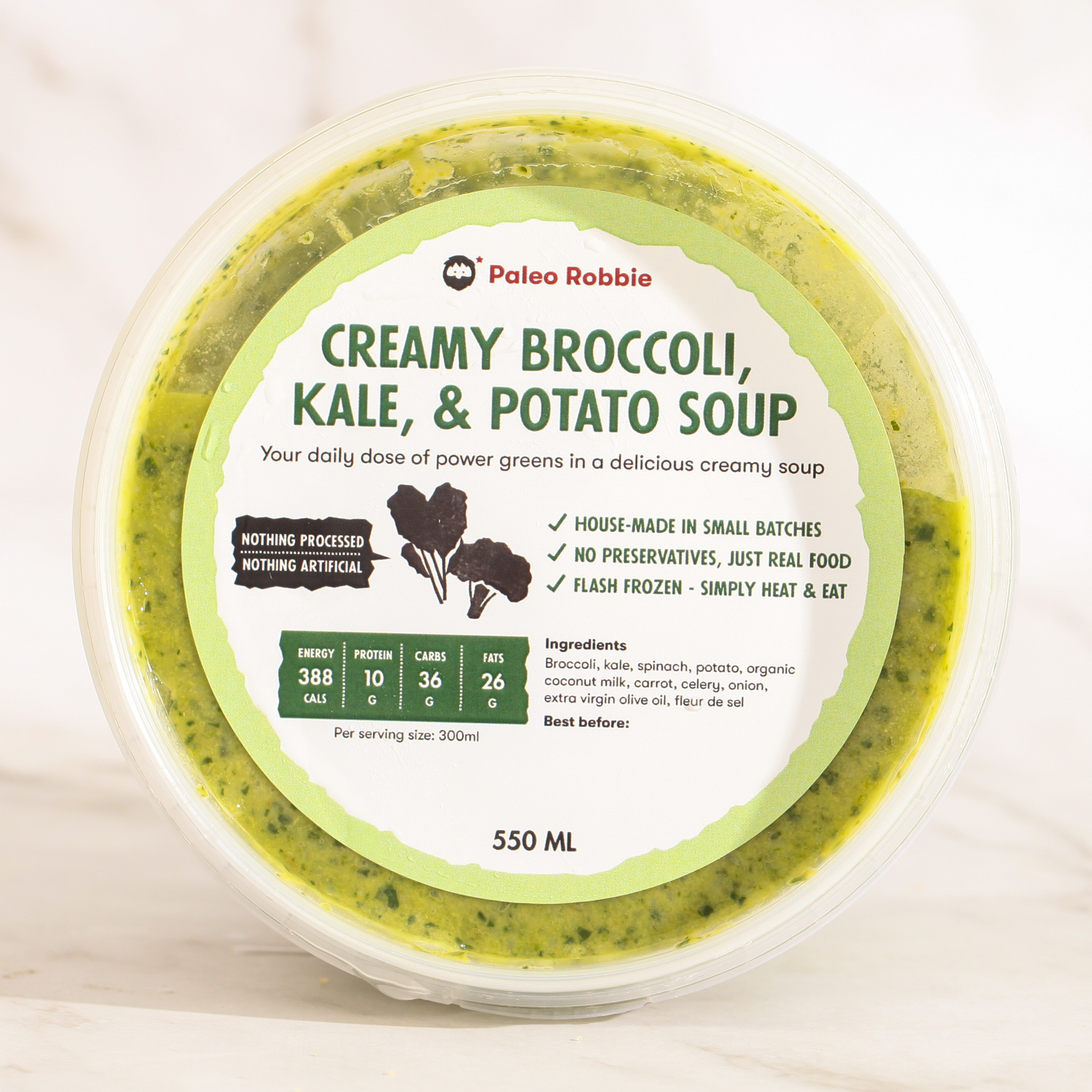 Creamy Broccoli, Kale & Potato Soup