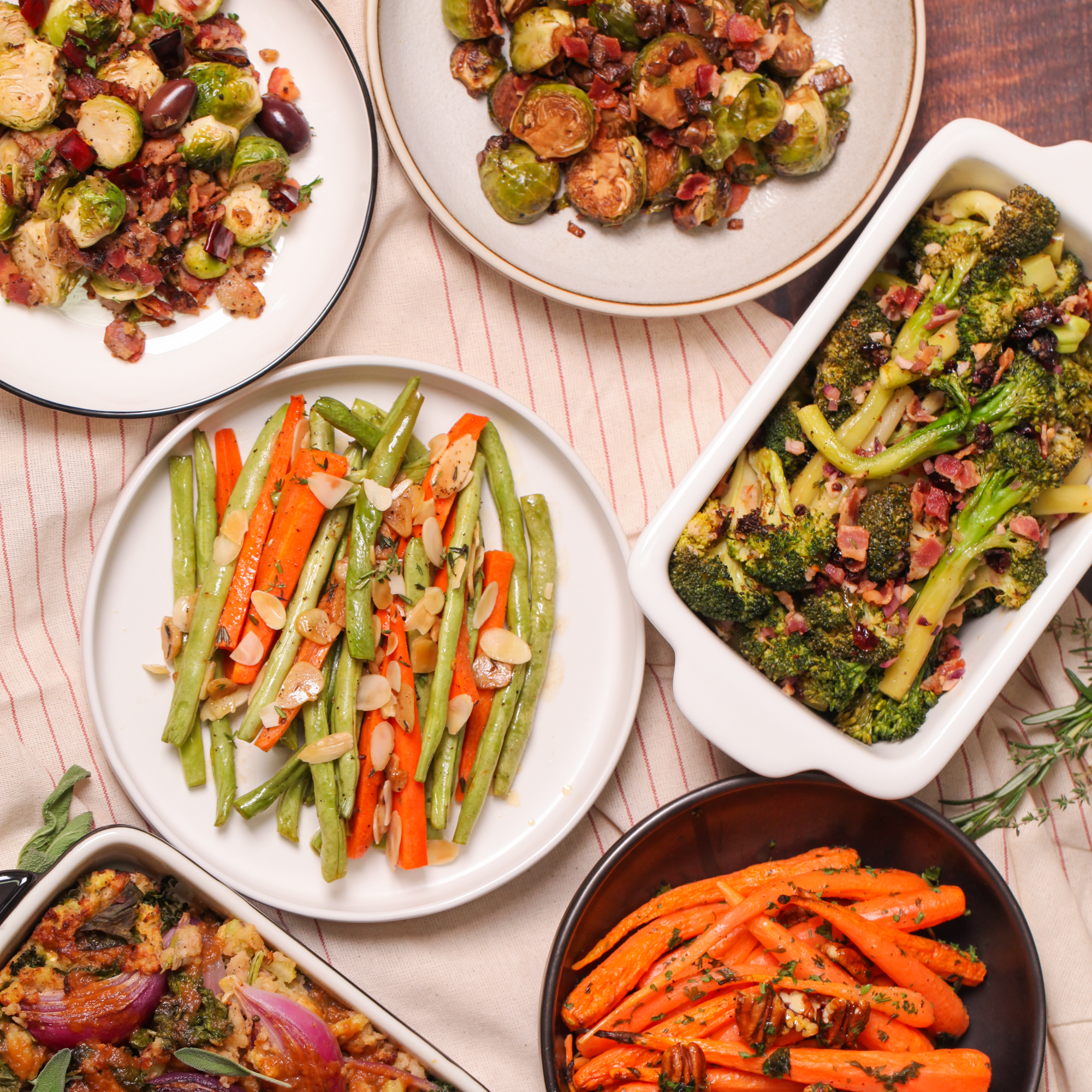 Roast baby carrots with honey butter & pecan