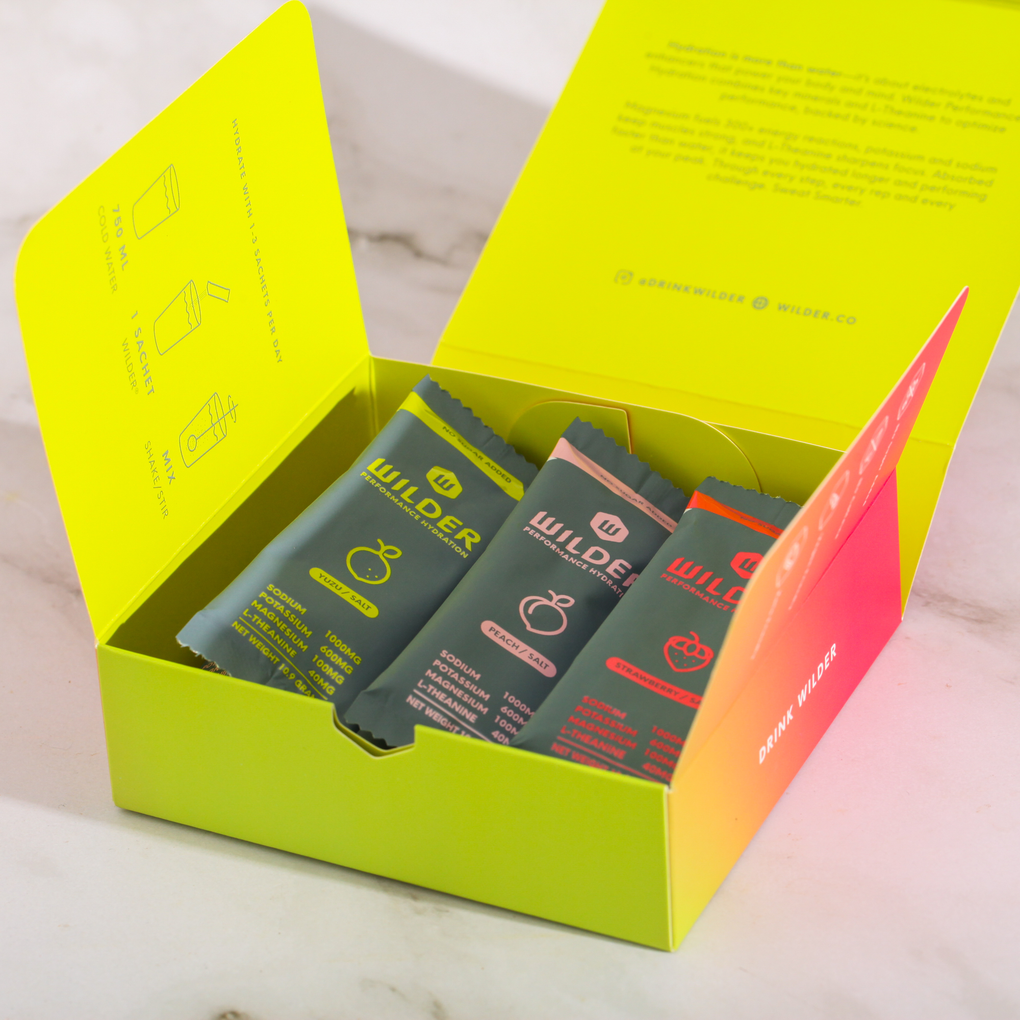 3 Flavor Variety Pack, 12 sachets - Wilder